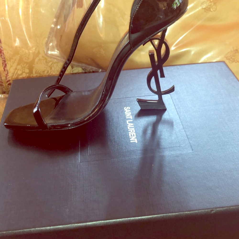 Saint Laurent opyum heel sandals sz 8 / eu 38